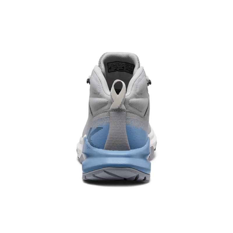 Load image into Gallery viewer, Gray and blue sneaker on a white background
