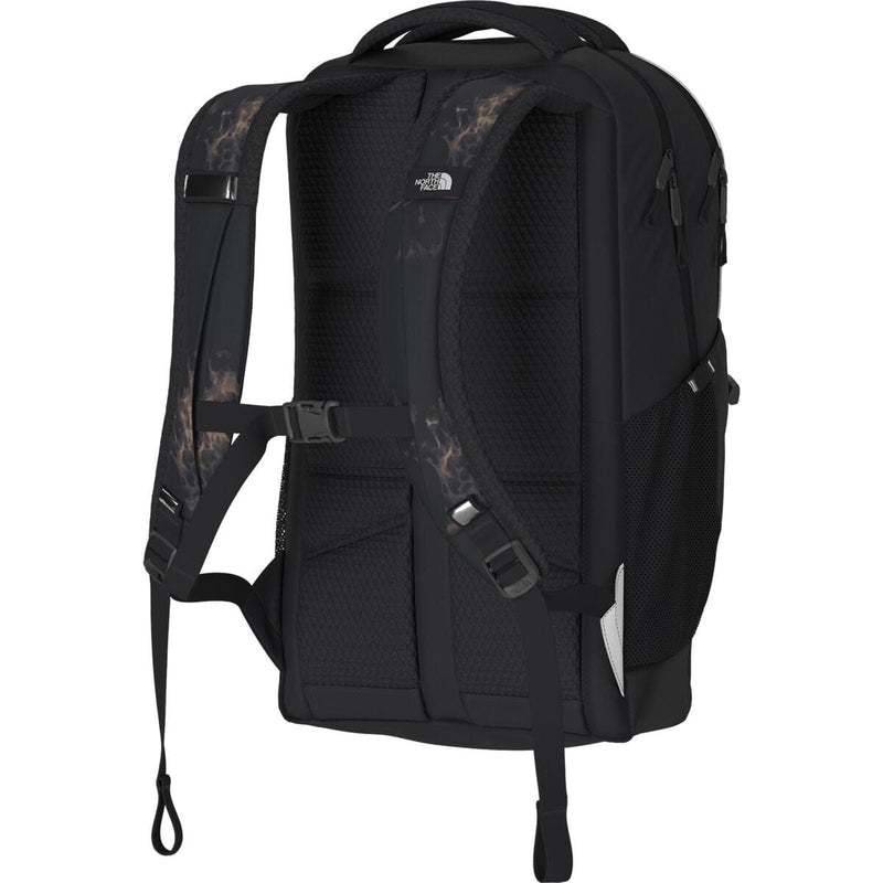 Load image into Gallery viewer, Black backpack with camouflage accents on a white background
