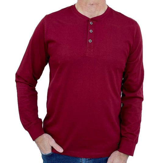 Flyshacker Mens Salt River Long Sleeve Henley- 6 oz.
