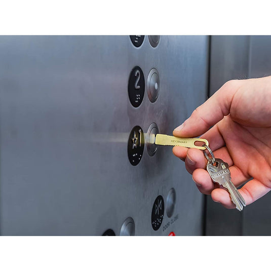 Keysmart CleanKey Mini Keychain Copper Hand Tool