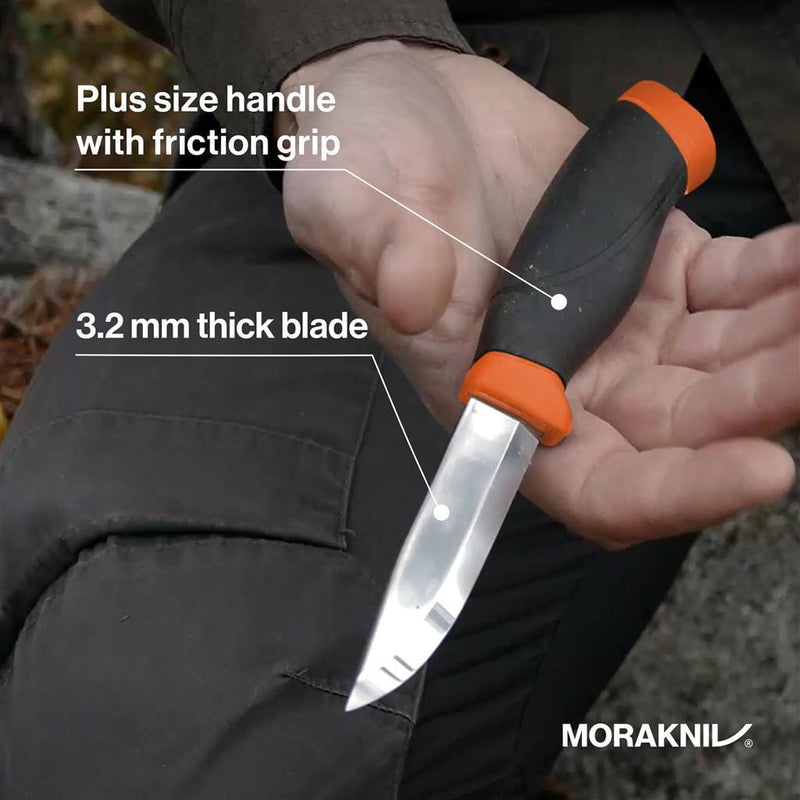 Load image into Gallery viewer, Morakniv Companion Heavy Duty Orange Knife Carbon Steel
