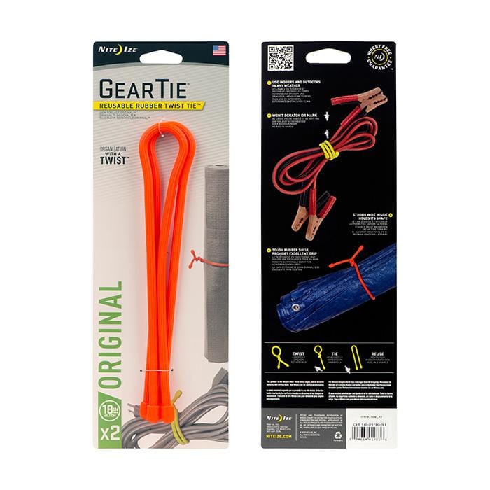 Load image into Gallery viewer, Nite Ize Gear Tie Reusable Rubber Twist Tie 18 in. - 2 Pack
