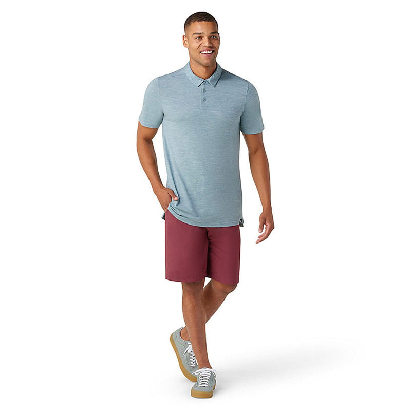 Load image into Gallery viewer, Smartwool Men's Merino Hemp Blend Short Sleeve Polo Shirt
