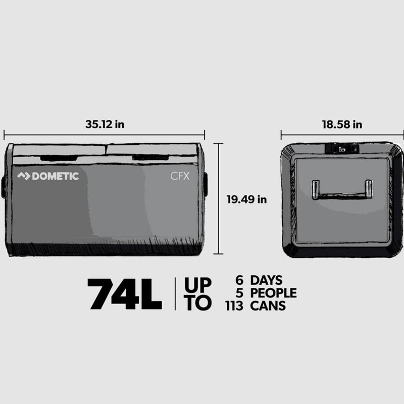 Load image into Gallery viewer, Dometic CFX3-75DZ Dual Zone Powered 12 Volt Electric Cooler , 75L
