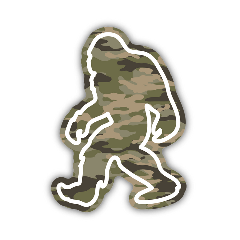 Load image into Gallery viewer, Camo Sasquatch Large Printed Sticker
